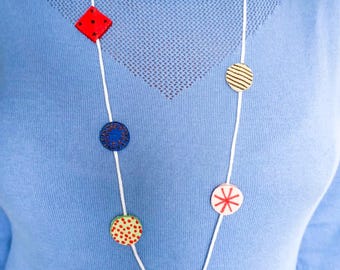 Unique handmade leather necklace, jewelry, gift, boho hippie design, chrome-free leather, Valentine's Day