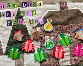 Fuse Bead Pins and Keychain!