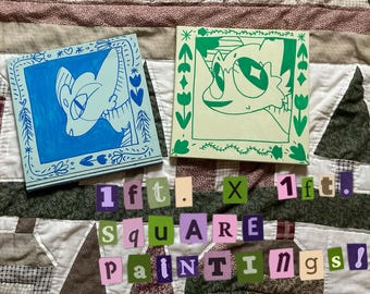 1ft. x 1ft. Square Paintings!