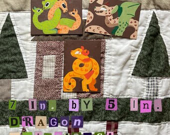 7in. x 5in. Dragon Paintings!