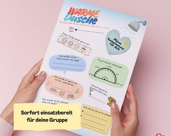 Ciepły prysznic | Samoocena | Docenianie | Arkusz ćwiczeń | Dzieci | Szkoła | Umiejętności społeczne