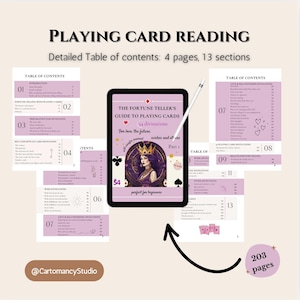 Beginner's Guide to Cartomancy | Playing Card Divination | Instant Download Fortune Telling Manual
