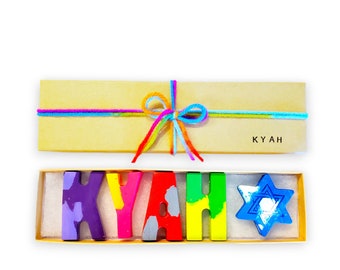 Passover Gifts for Kids Personalized Name Crayons With Star of David Crayon Passover Party Favors Jewish Gifts For Children Jewish Holiday