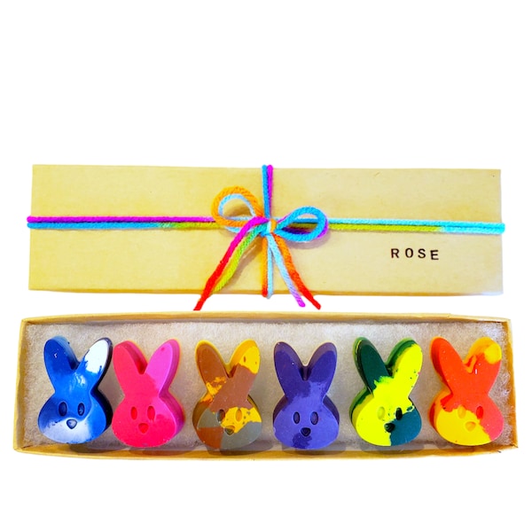 Bunny Crayons Easter Basket Crayons Easter Gift for Kids Woodland Party Crayon Bunny Shaped Crayon Egg Filler Kids Easter Basket Fillers