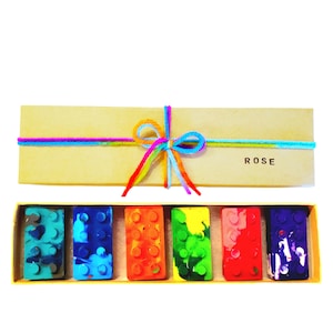 Brick Party Favor Building Block Party Favors Brick Party Crayon Favors Brick Party Construction Party Favor Kids Birthday Party Favors