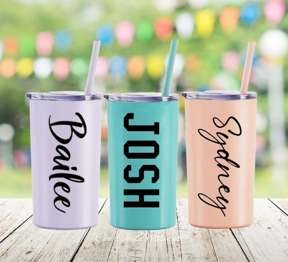 Bridesmaid Proposals Cocktail Cups Personalized Stainless Steel 12 oz set of 1 Bach Party Bash Custom Glitter or Vinyl Decal Il_570xn