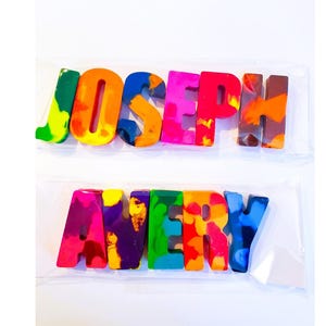 Personalized Name Crayons | Alphabet Letter Crayons | Custom Kids Gift | Birthday Party Favor | Handmade Crayon Gift