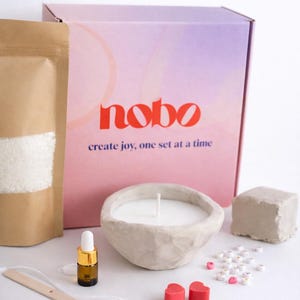 Kit de vela con mensaje secreto: arcilla seca y vela con mensaje oculto | Perfecto para San Valentín: como regalo o actividad conjunta