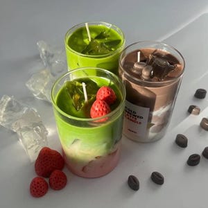 Vela de café helado, vela de café frío, aroma a café, hecha a mano, regalo para los amantes del café, regalo para los fanáticos del café.