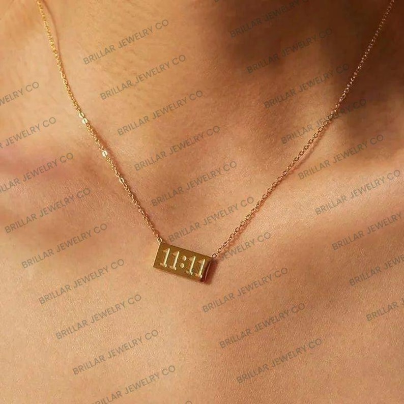 11:11 Angel Number Necklace, Sterling Silver Lucky Date Necklace, Make A Wish, Minimalist Lucky Charm Necklace, Unique Necklace, Spiritual Jewelry Mother's Day Gift
