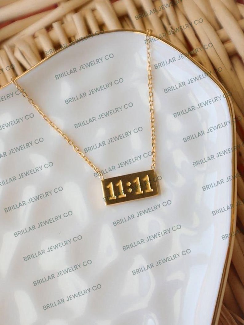 11:11 Angel Number Necklace, Sterling Silver Lucky Date Necklace, Make A Wish, Minimalist Lucky Charm Necklace, Unique Necklace, Spiritual Jewelry Mother's Day Gift