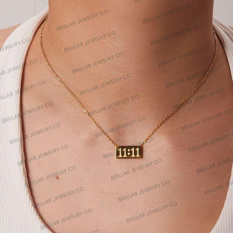11:11 Angel Number Necklace, Sterling Silver Lucky Date Necklace, Make A Wish, Minimalist Lucky Charm Necklace, Unique Necklace, Spiritual Jewelry Mother's Day Gift