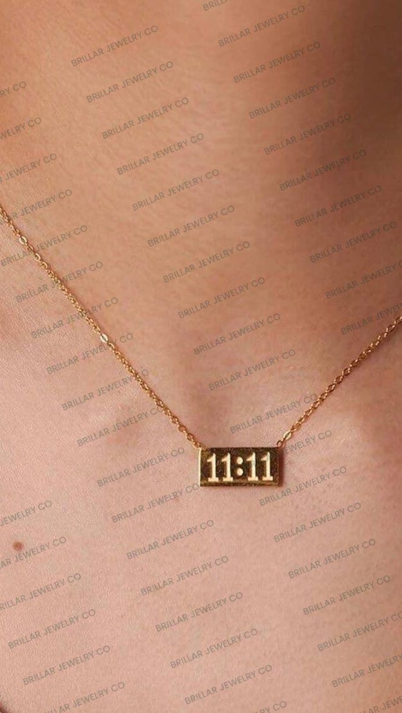 11:11 Angel Number Necklace, Sterling Silver Lucky Date Necklace, Make A Wish, Minimalist Lucky Charm Necklace, Unique Necklace, Spiritual Jewelry Mother's Day Gift