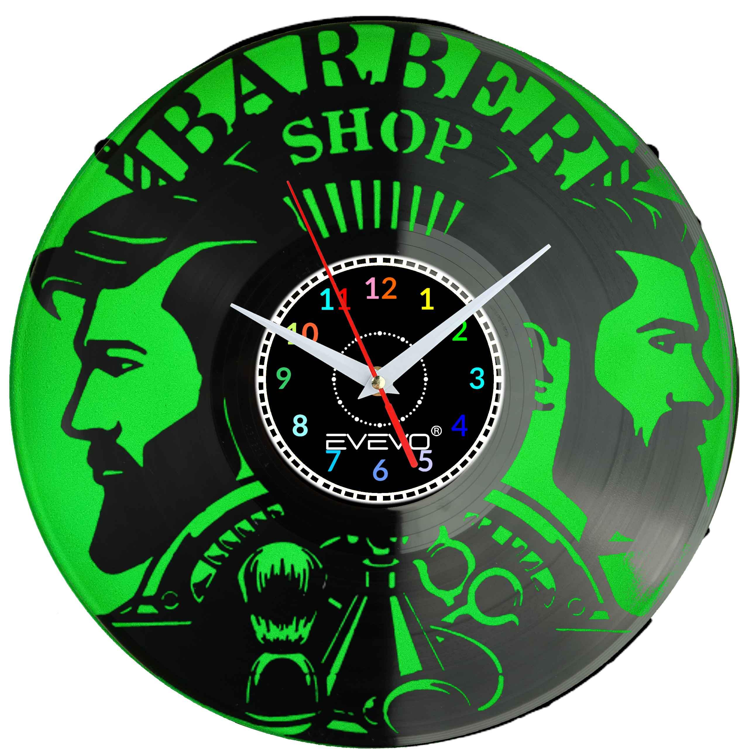 Barber Shop Friseur Vinyl Schallplatte Wanduhr Fan Kunst Home Decor