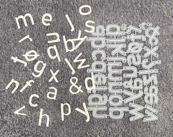 26 Letters Die Cuts | Lowercase Alphabet Cutting Dies | Letters with Punctuation for Card Making Stencil