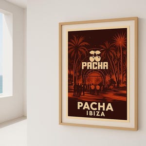 Pacha Ibiza Poster Print - Only 100 available. Vintage club artwork, Balearic wall art, iconic nightclub decor.