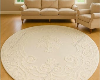 Dywan wełniany tkany ręcznie: eleganckie motywy kwiatowe, organiczny design