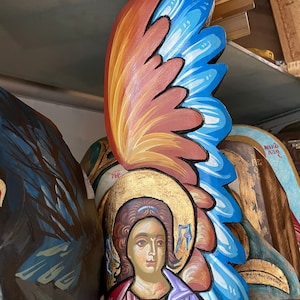 Holy Angel Hand Painted Icon on wood