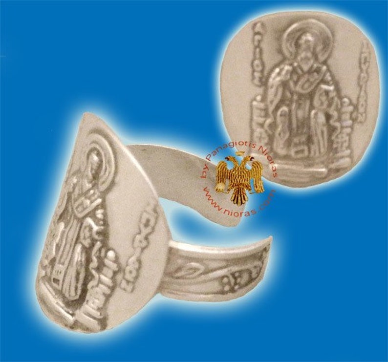 Silver Sterling Orthodox Ring Made in Greece Etsy