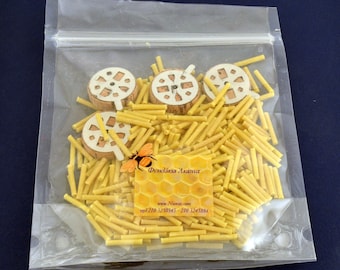 Mechas de cera de abeja para velas ortodoxas de aceite (75 g) - Fitilakia - Fabricadas en Grecia - Juego de 2