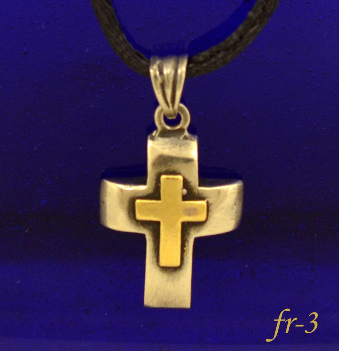 Orthodox Metal Cross for Neck With Gold Plated Details Made in Etsy