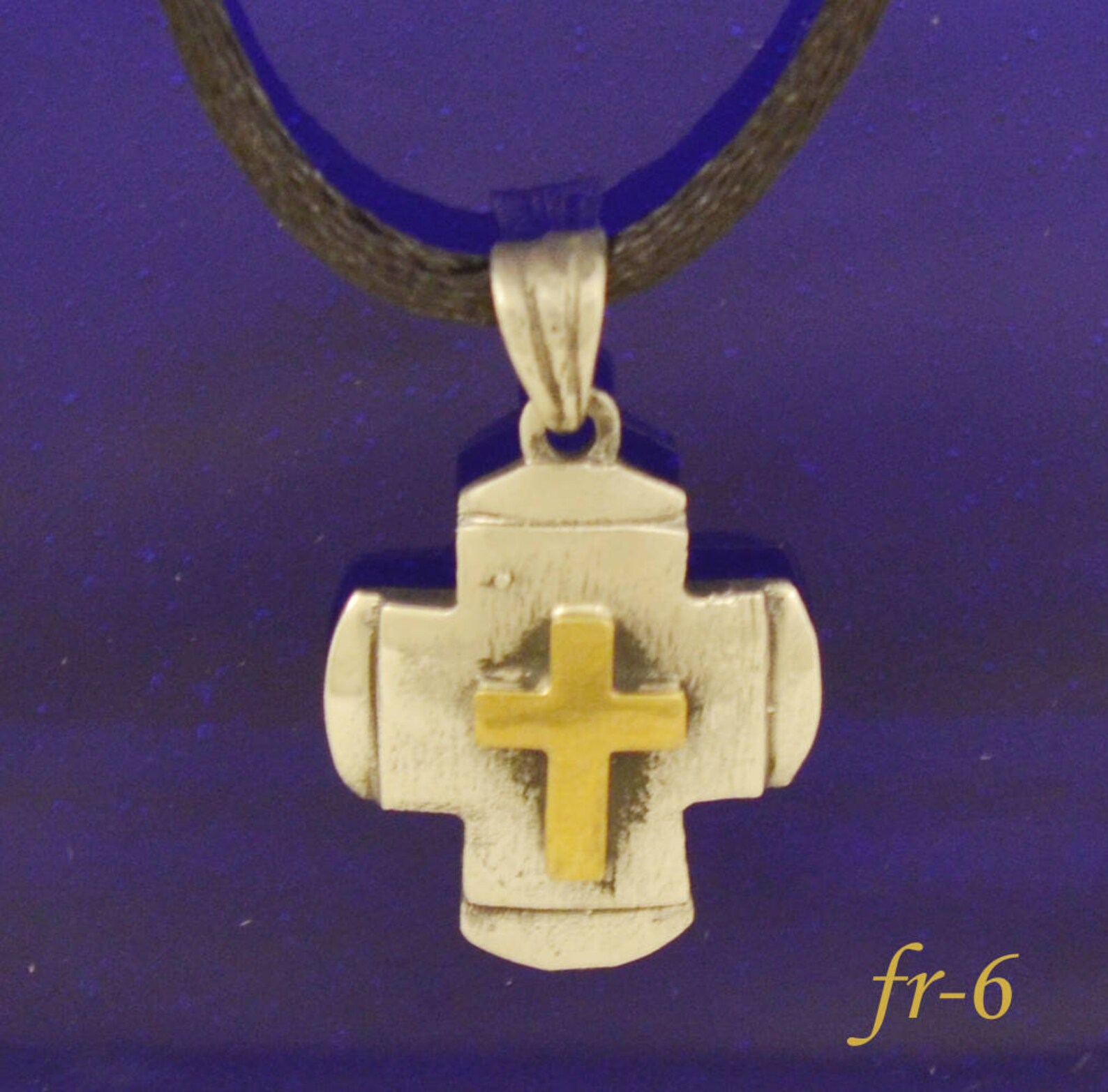 Orthodox Metal Cross for Neck With Gold Plated Details Made in Etsy