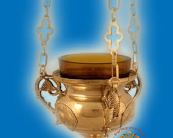 Angel Design Hanging Oil Candle Brass