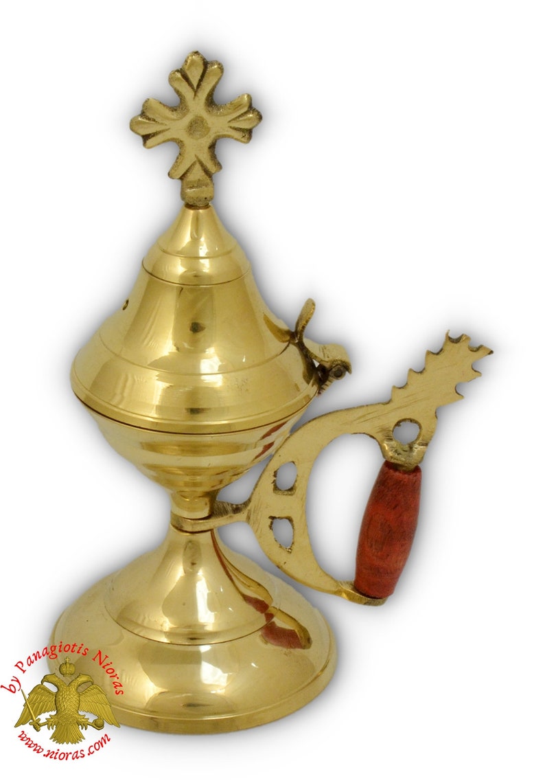 Orthodox Censer From Brass With Wooden Handle 19 Cm Etsy
