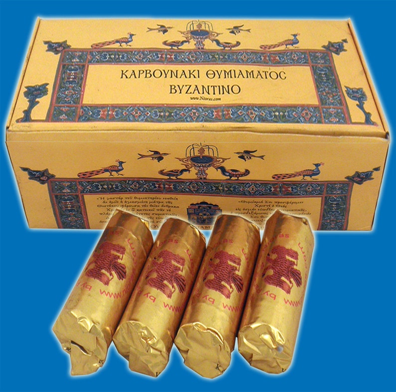 Incense Coal Byzantine 40mm Made by Panagiotis Nioras 100 Coal Tablets
