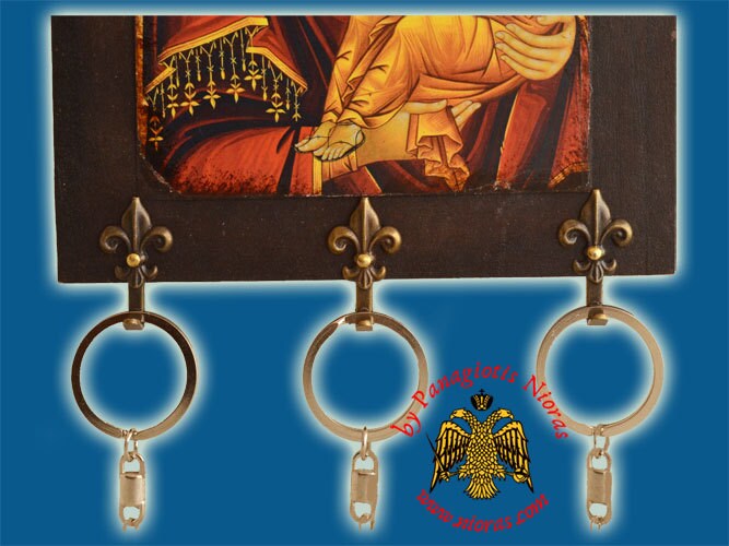 Greek Orthodox Religious Key Holder Icon 14x20cm Hand Made in Etsy