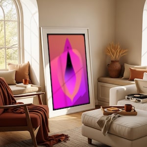 Gradient Vulva Self‑Love Art Print – Feminine Empowerment Poster, Body Positivity Wall Art, Digital Download