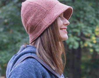 Vintage Helen Kaminski Wool Bucket Hat – Gray Boiled Wool  display picture 2