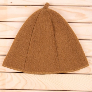 Handmade Organic Wool Sauna Hat: Eco-Friendly Felt Head Cover