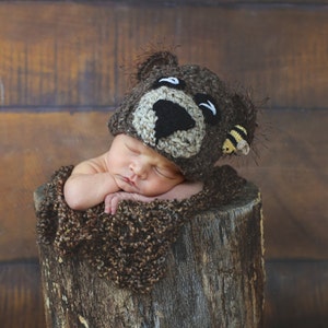 Bears and the Bees Newborn Hat image 1