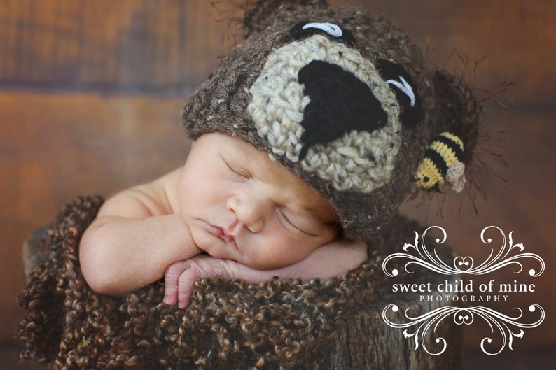 Bears and the Bees Newborn Hat image 5