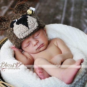 Bears and the Bees Newborn Hat image 3