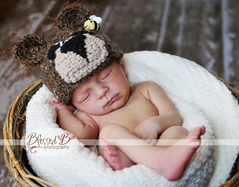 Bears and the Bees Newborn Hat image 3