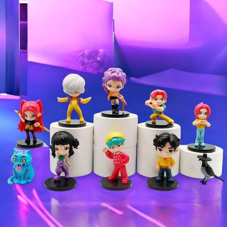 Figurines Kpop De-Mon Hunters – Set 6 Pièces HUNTRIX Rumi/Mira/Zoey, Collection PVC Pour Fans