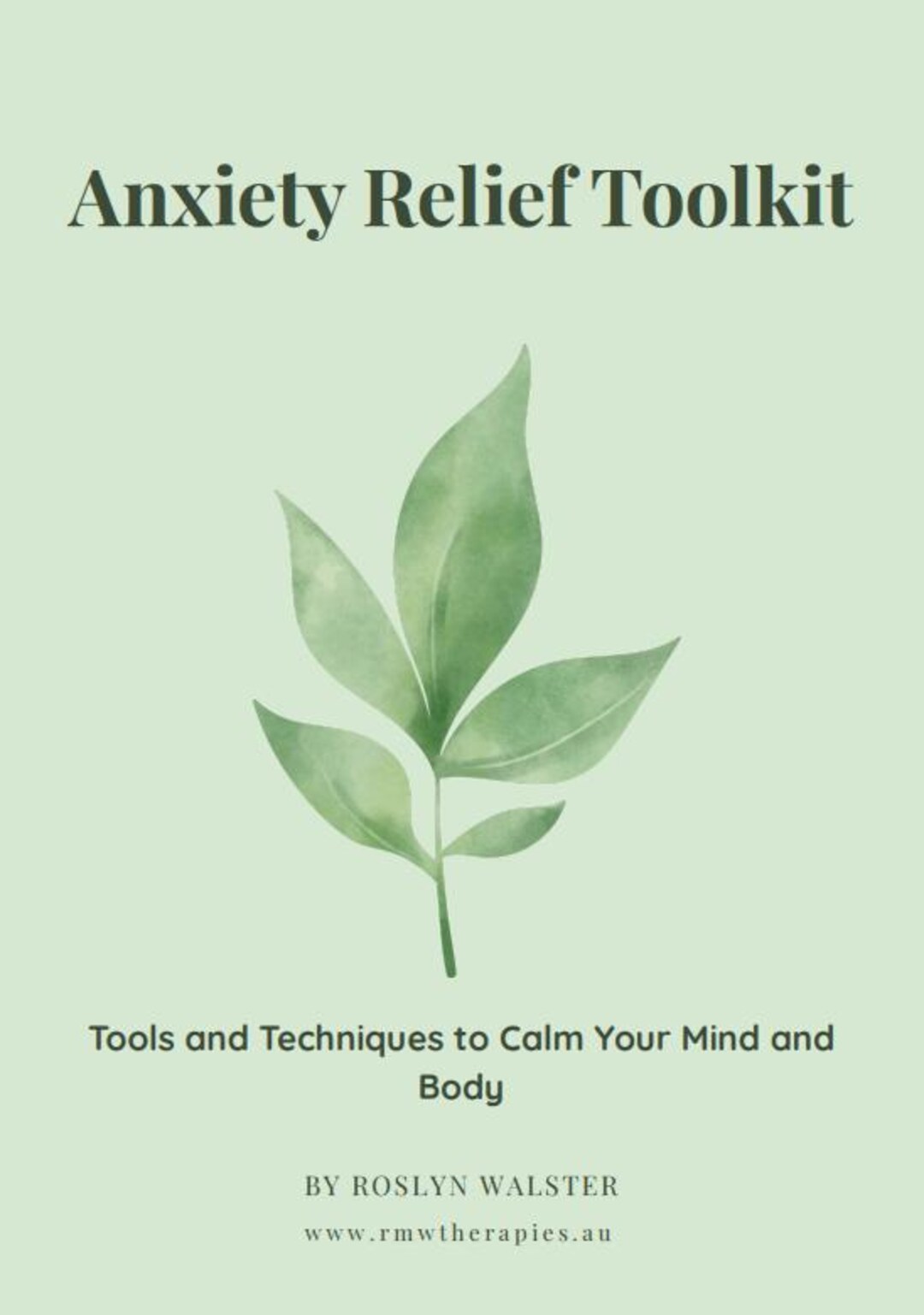 Anxiety Relief Toolkit Printable – Gentle Nervous System Support for ...