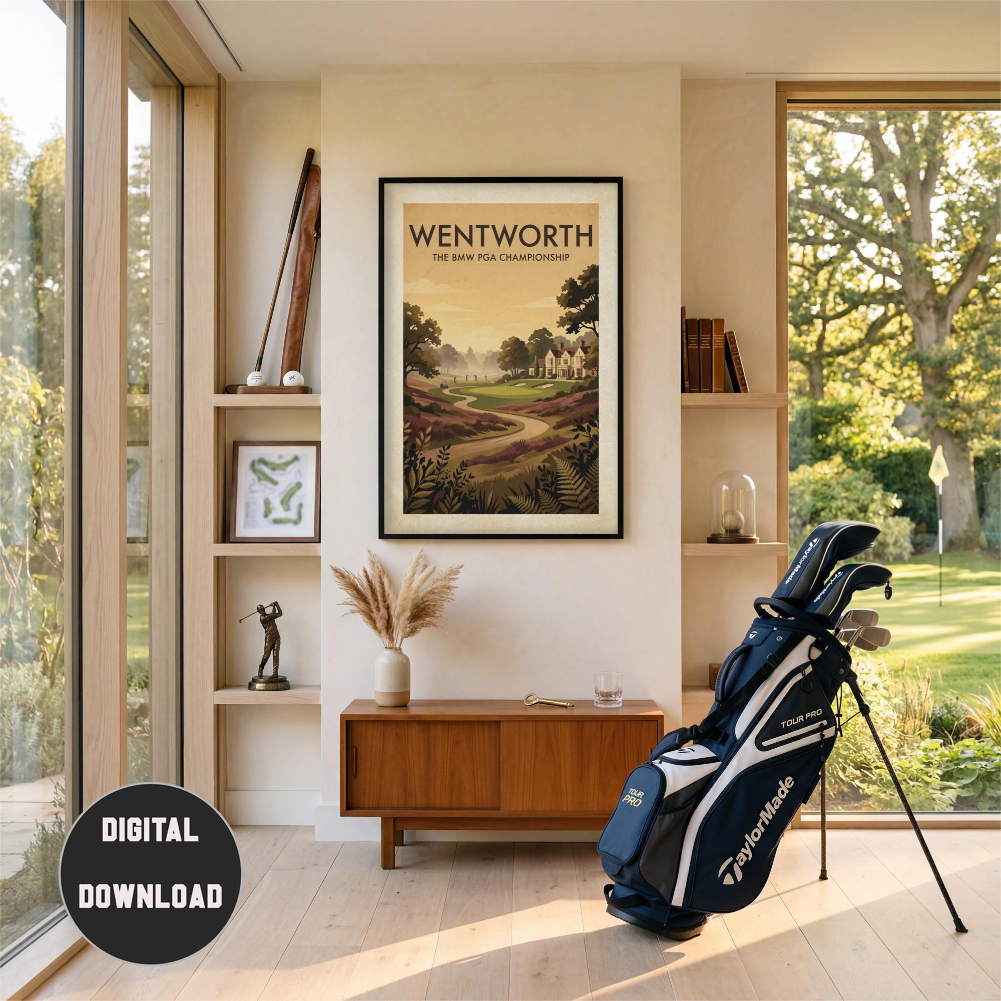 絵画 限定複製画 ゴルフ グレエムバクスター イギリス ウェントワース ボルボ Wentworth Golf Art - Etsy UK