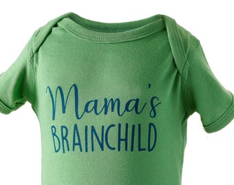 Mama's Brainchild Baby Bodysuit - Grass Green Cotton Creeper