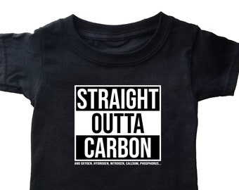 Camiseta infantil Straight Outta Carbon - Regalo del Gran Hermano Científico