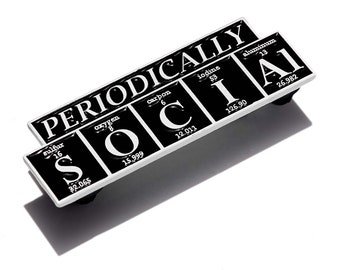 Periodically Social Enamel Pin: Pandemic Introvert Humor - Made in USA