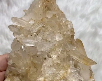 High-Quality Himalayan Quartz Crystal, Shimmering Zeolite Chunky Cluster Collector’s Piece