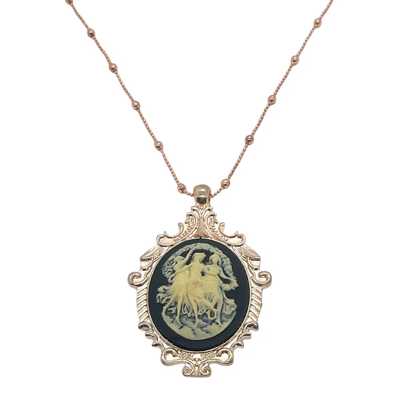 Timeless Three Graces Cameo Necklace Heirloom Quality Jewelry image 9