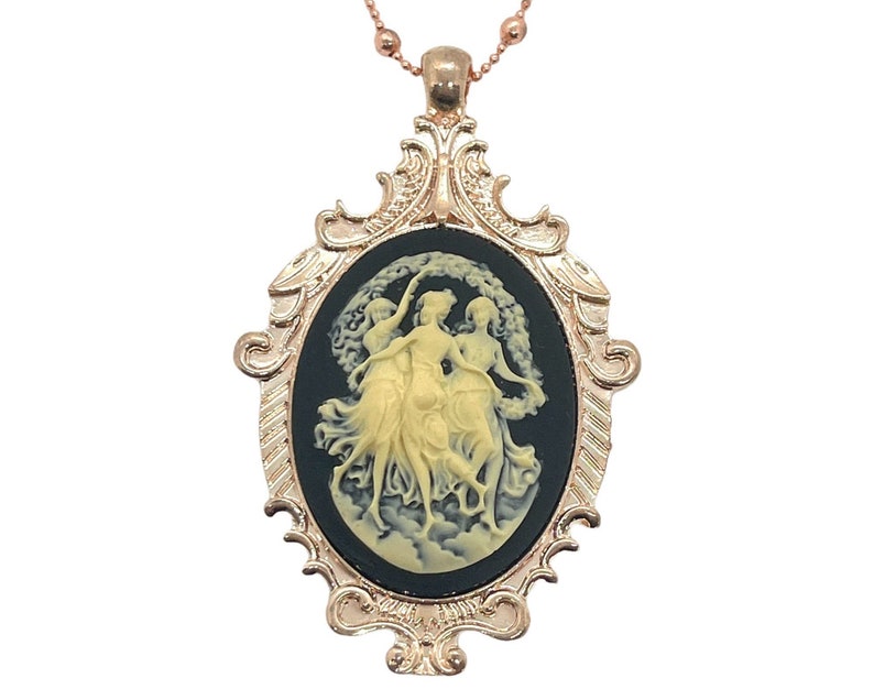 Timeless Three Graces Cameo Necklace Heirloom Quality Jewelry image 3