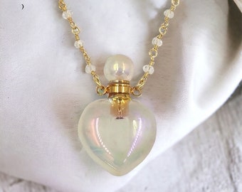 Angel Aura Quartz Perfume Bottle Necklace