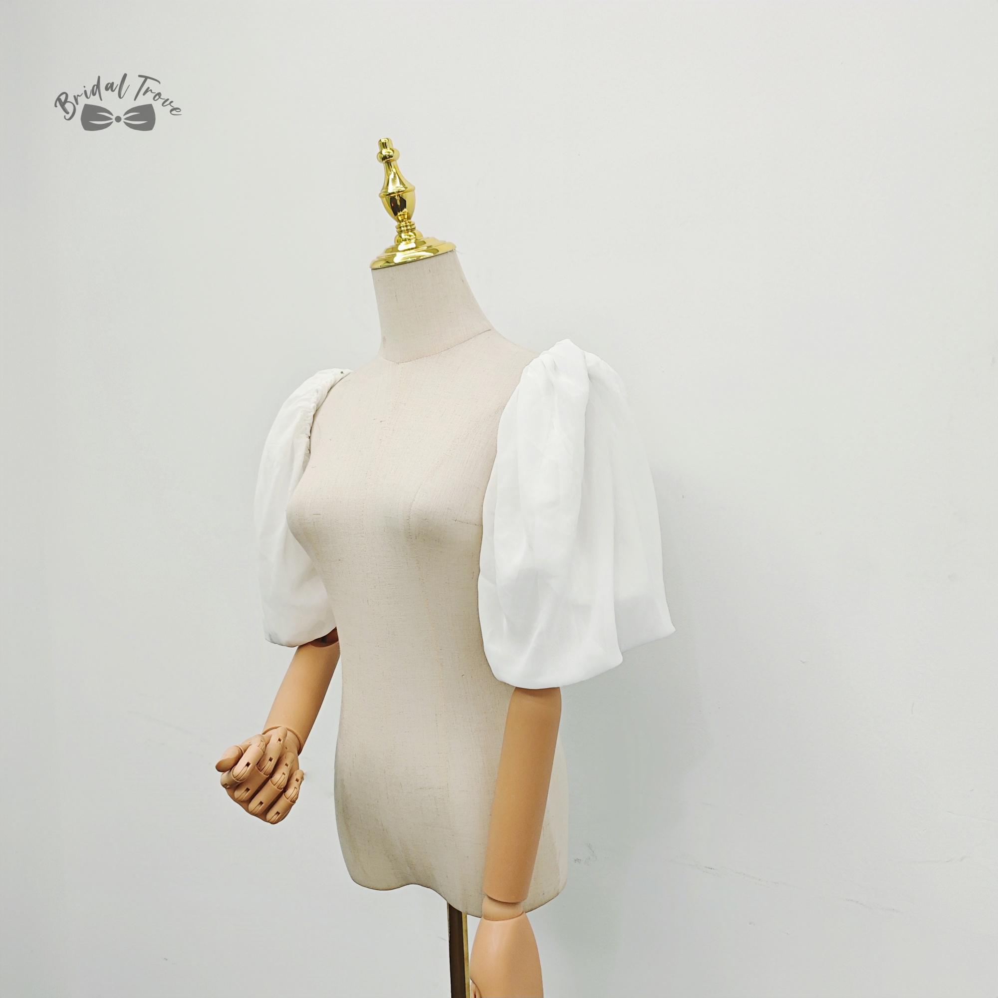 Ivory Chiffon Detachable Wedding Dress Sleeves, Elegant Bridal Gown ...