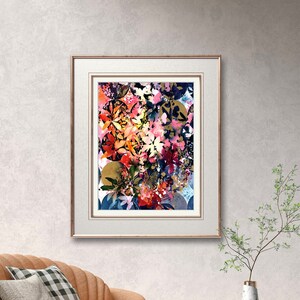 Butterfly Dream Art Print Modern Watercolor Painting Butterflies Camouflaging Leaves Flowers Abstract Home Decor Art by CreativeIngrid image 1