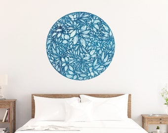 Wall Sticker Full Snow Moon | Peel and Stick Decal. Reusable Fabric Wall Art for Bedroom or Living Room, Gift Idea by CreativeIngrid